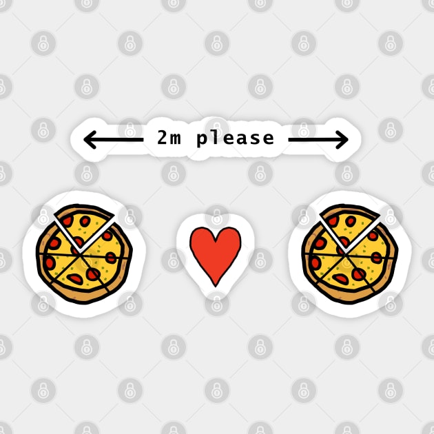 Social Distancing Food Pizza 2m Apart Sticker by ellenhenryart